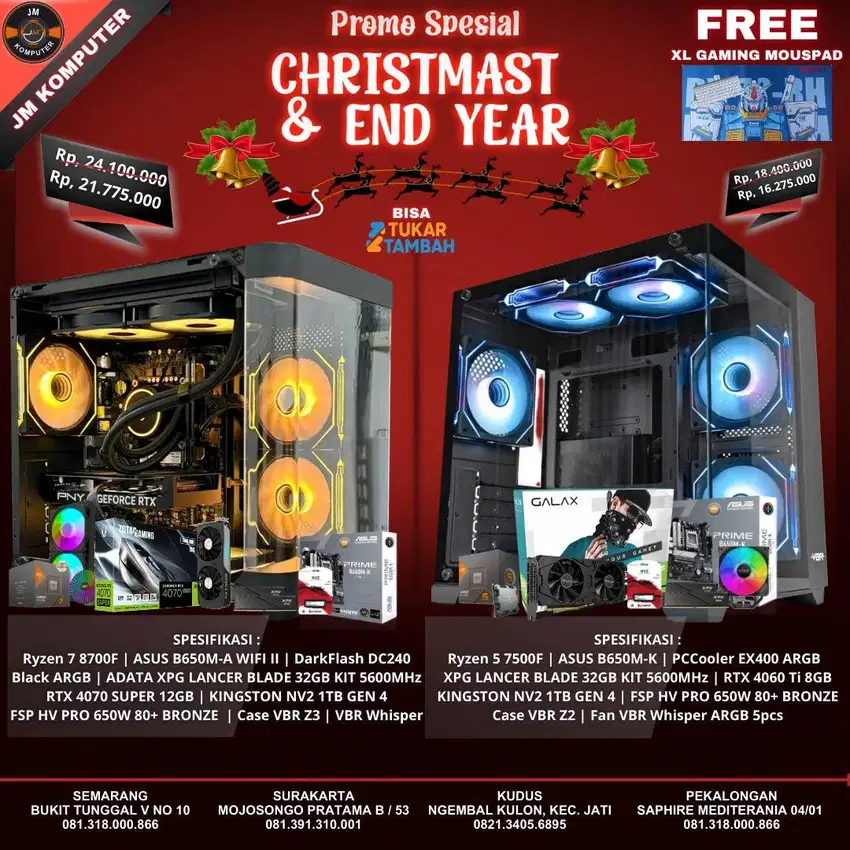 JUAL PC GAMING PROMO NATAL DAN AKHIR TAHUN ALL NEW BERGARANSI