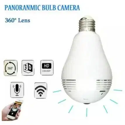 Wifi Panoramic FISH EYE 360 Lampu Camera