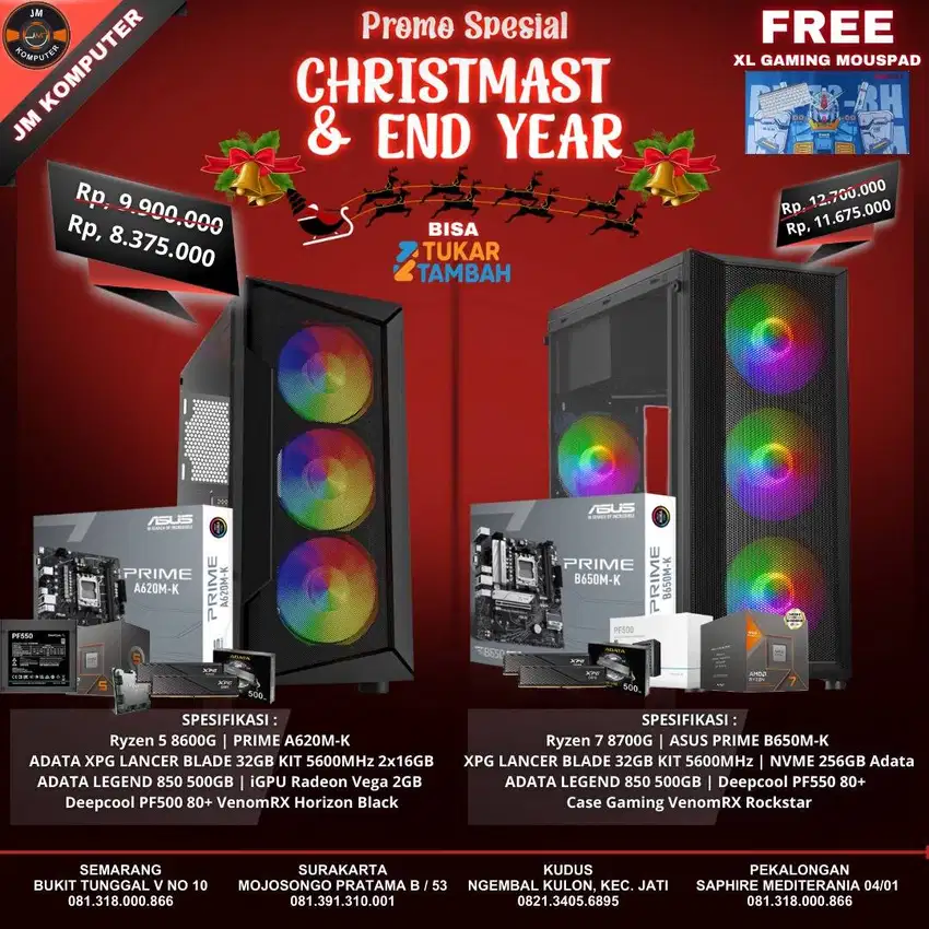 JUAL PC GAMING PROMO NATAL DAN AKHIR TAHUN ALL NEW BERGARANSI