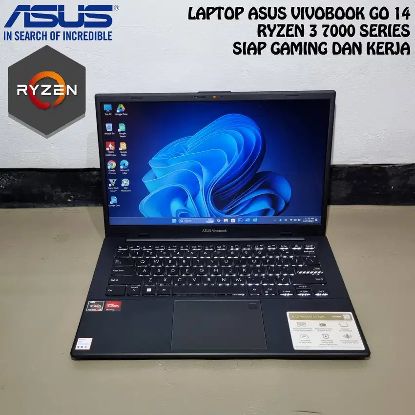 Laptop Asus Gaming Ryzen 3 7000 Series Siap Kerja dan Gaming