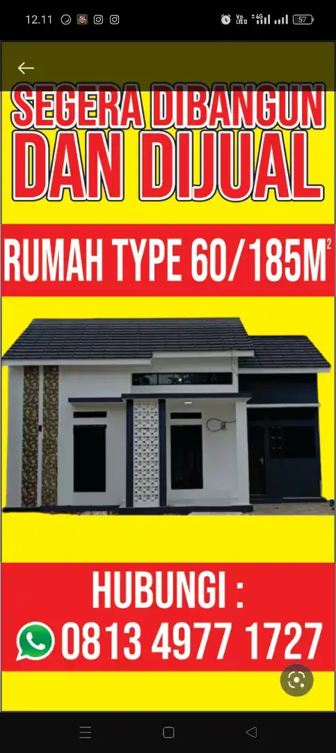 Segera dibangun & Dijual rumah type 60