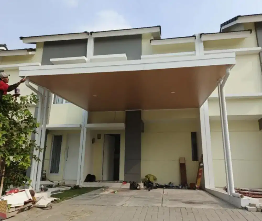 Kanopi baja ringan atap alderon single plus plafon Pvc