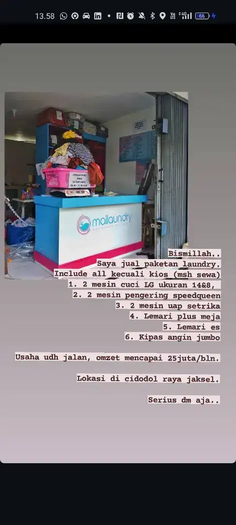 Jual Usaha Laundry