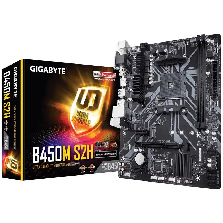 Motherboard Gigabyte B450M S2H Bekas