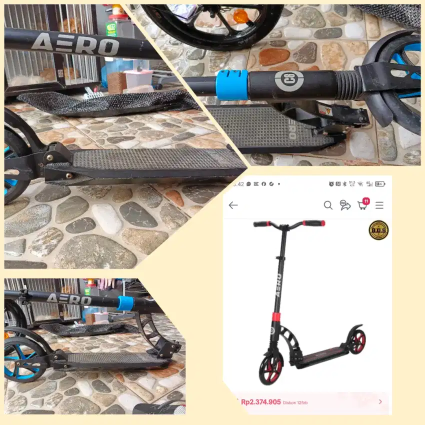 Skuter Aero c8 bisa untuk anak dan dewasa