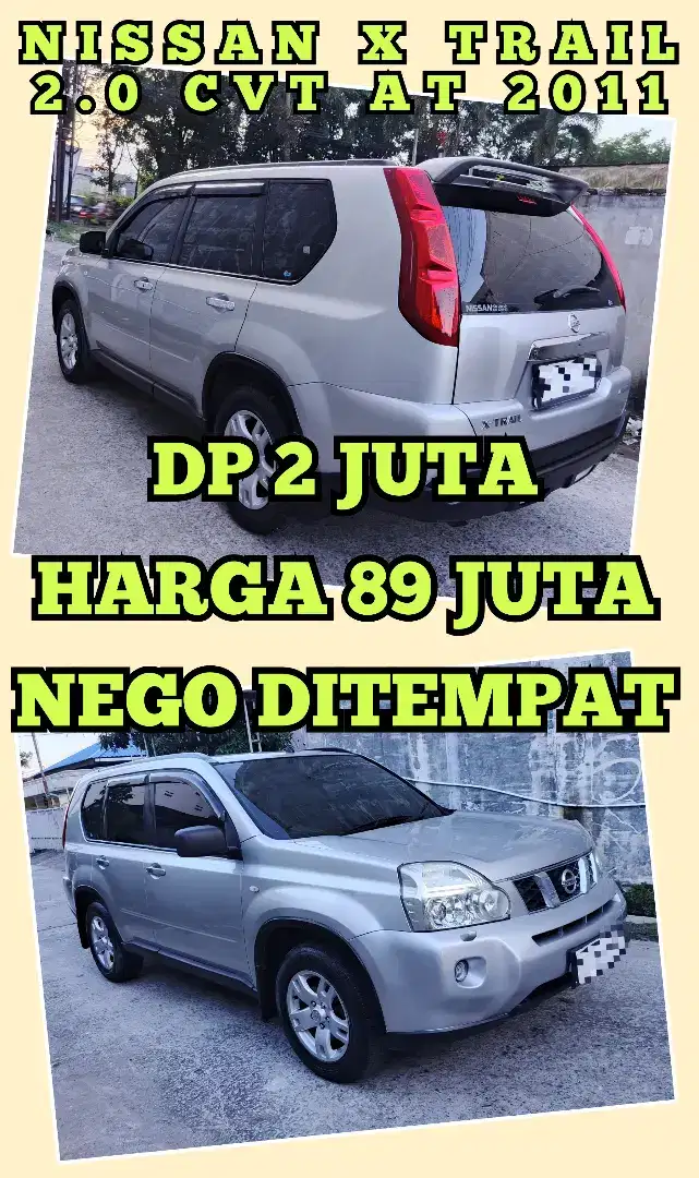 NISSAN XTRAIL 2.0 CVT AT 2011 DP 2 JUTA