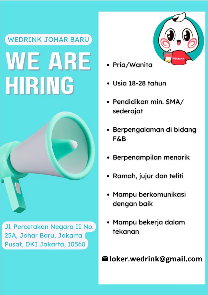 Crew Store / Barista - Wedrink Johar Baru