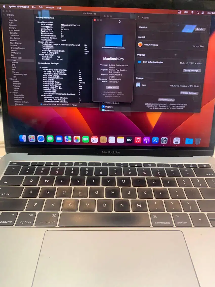 macbook pro 2017 16/256 13 inch