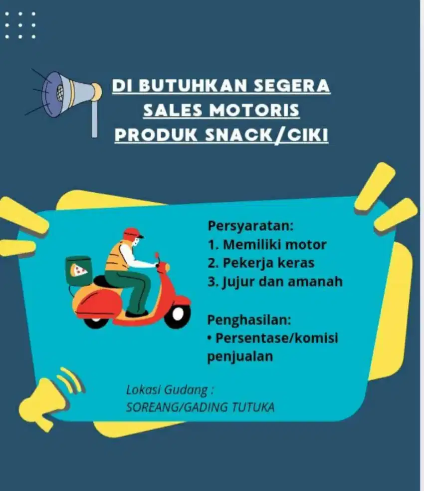 Sales motoris makanan ringan