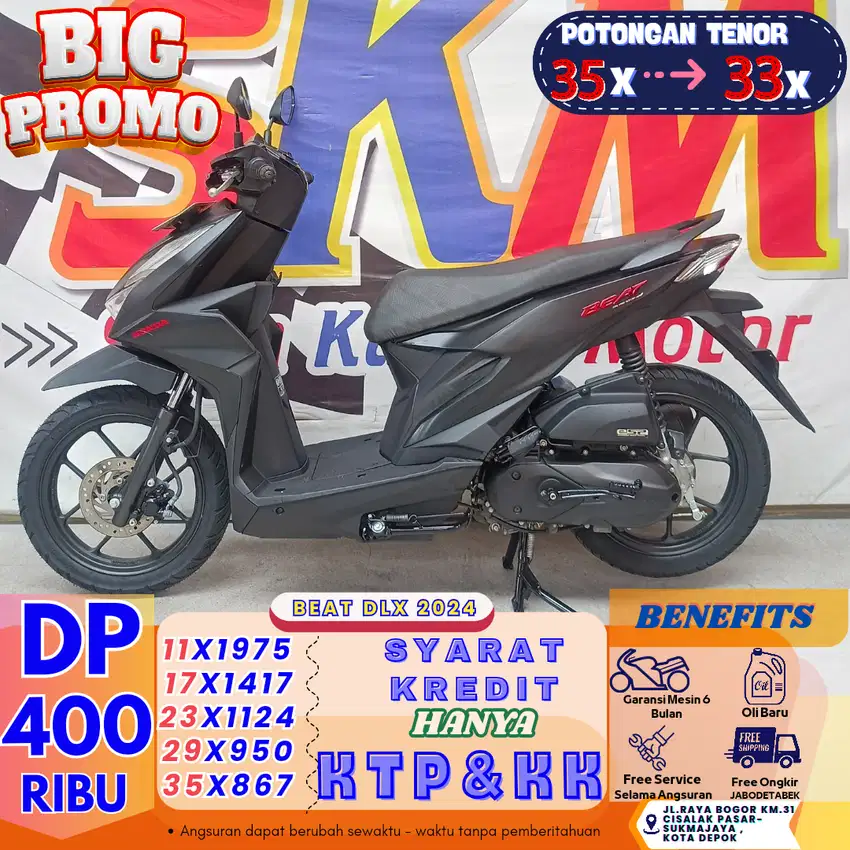 (beat 2024 dp:400 angsuran 25rb/hari cash credit )