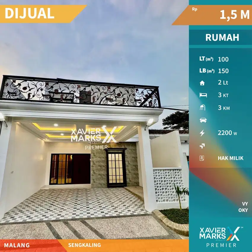 Dijual Rumah (Inden) American Style Di Sengkaling Malang(OLX417)