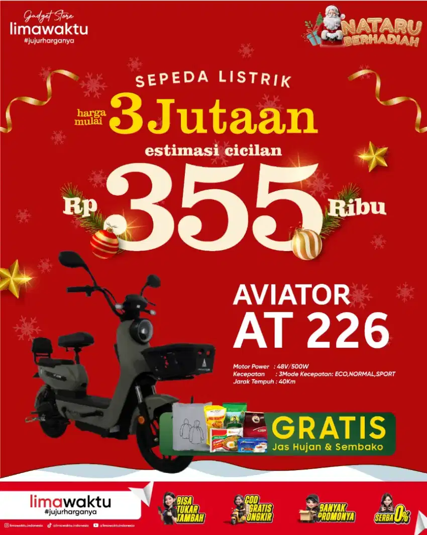 SEPEDA LISTRIK MURAH MERIAH AKHIR BULAN