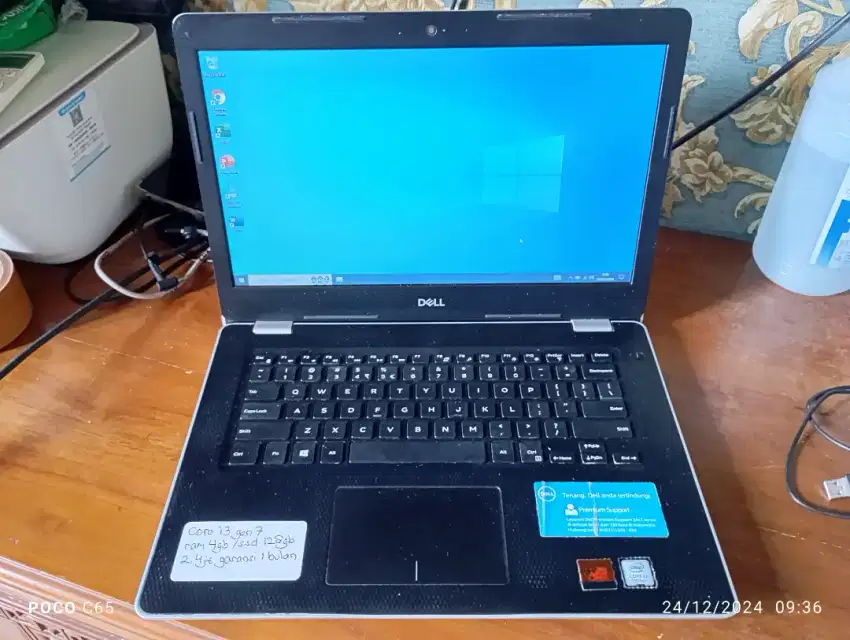 dell inspiron 3481 core i3 7020u ram4gb ssd128gb 14inch radeon murah