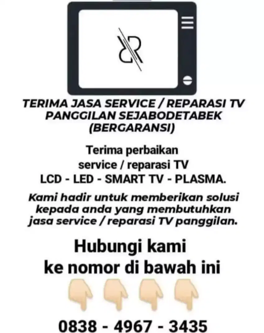 TERIMA JASA SERVICE TV PANGGILAN SEJABODETABEK