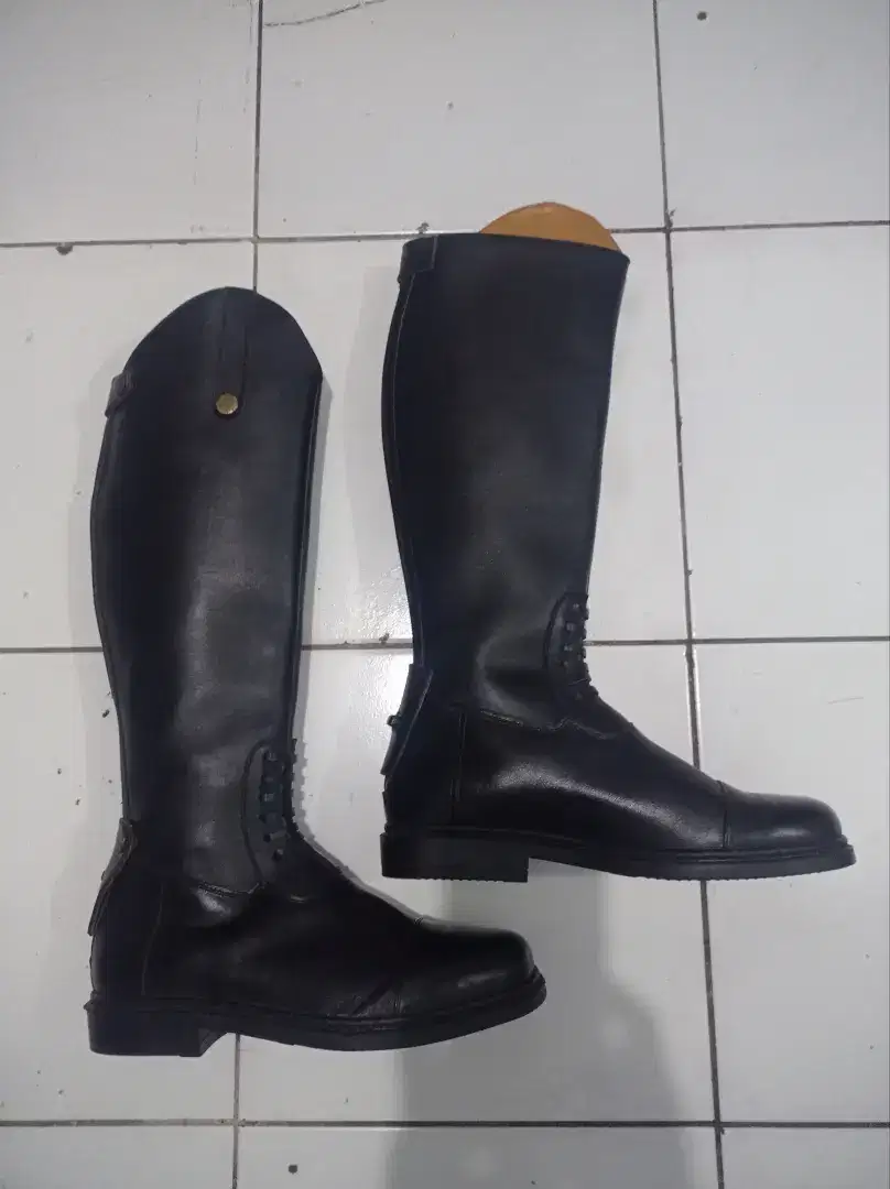 Sepatu boot kulit asli u berkuda, moge harley, goldwing size 39 mulus