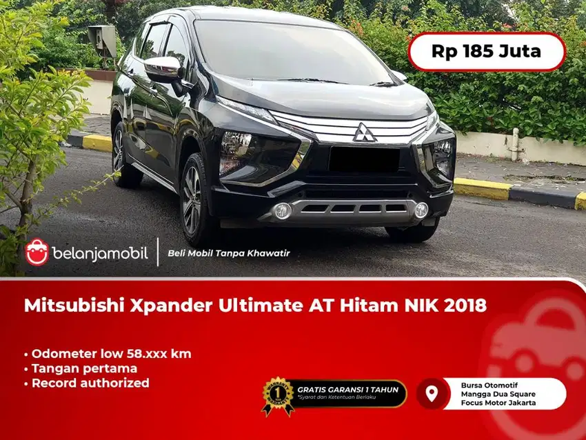 [ LOW KM ] Mitsubishi Xpander Ultimate AT Hitam 2018/2019