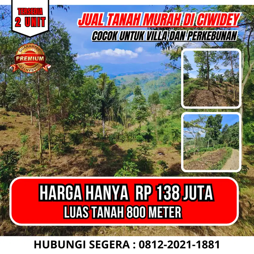 Jual tanah murah di Bandung