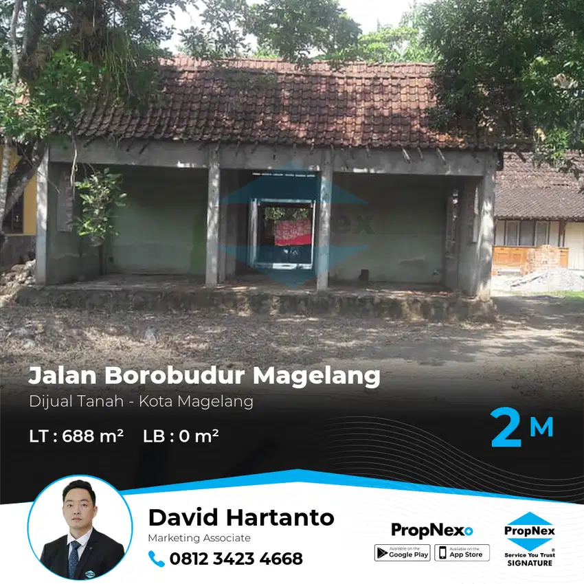 Dijual Tanah  Lokasi jalan Borobudur Magelang jawa tengah