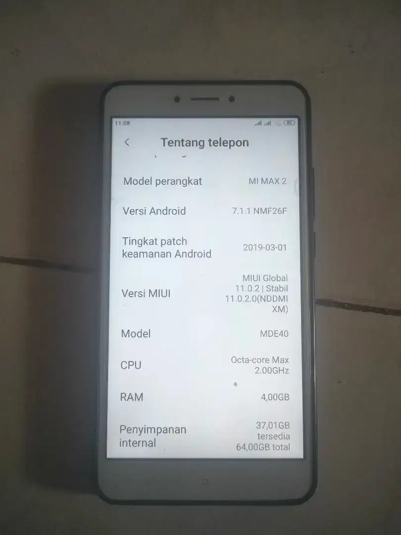 MI MAX 2, 4/64 MINUS PEMAKAIAN