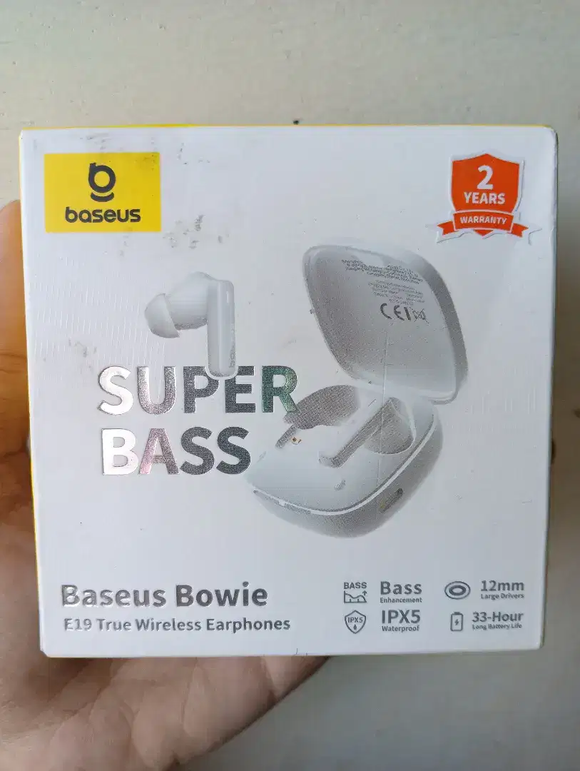 TWS HEADSET BLUETOOTH BASEUS BOWIE E19 SUPERBASS