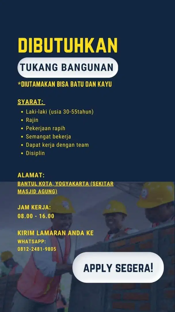 Cari tukang bangunan