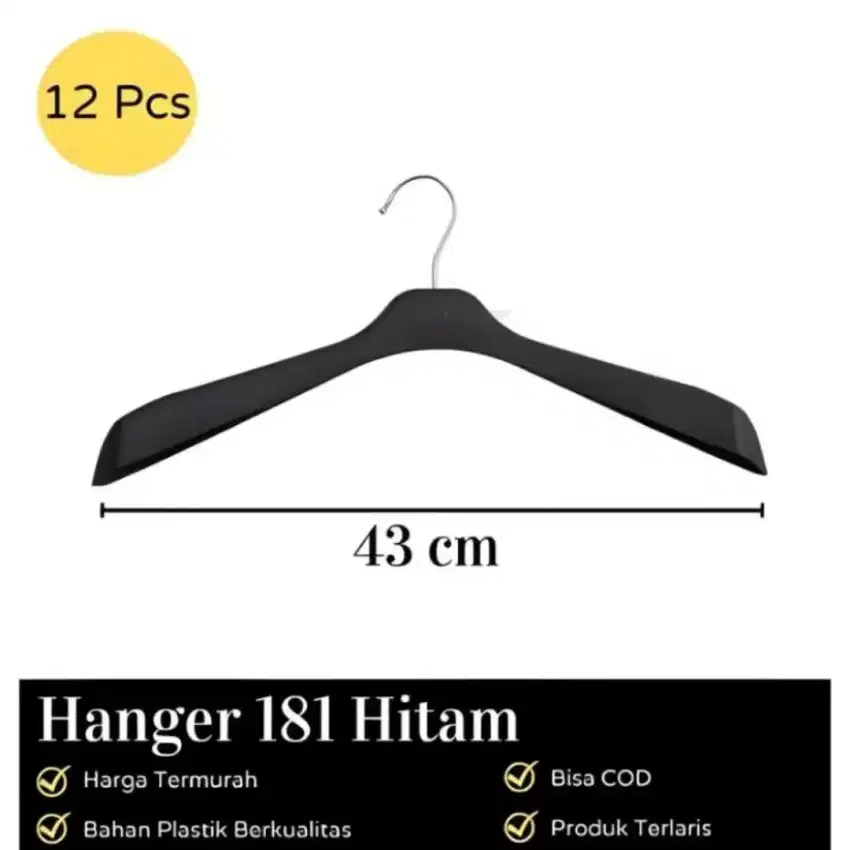 Hanger Jas 181 Plastik Perlusin 12 BH