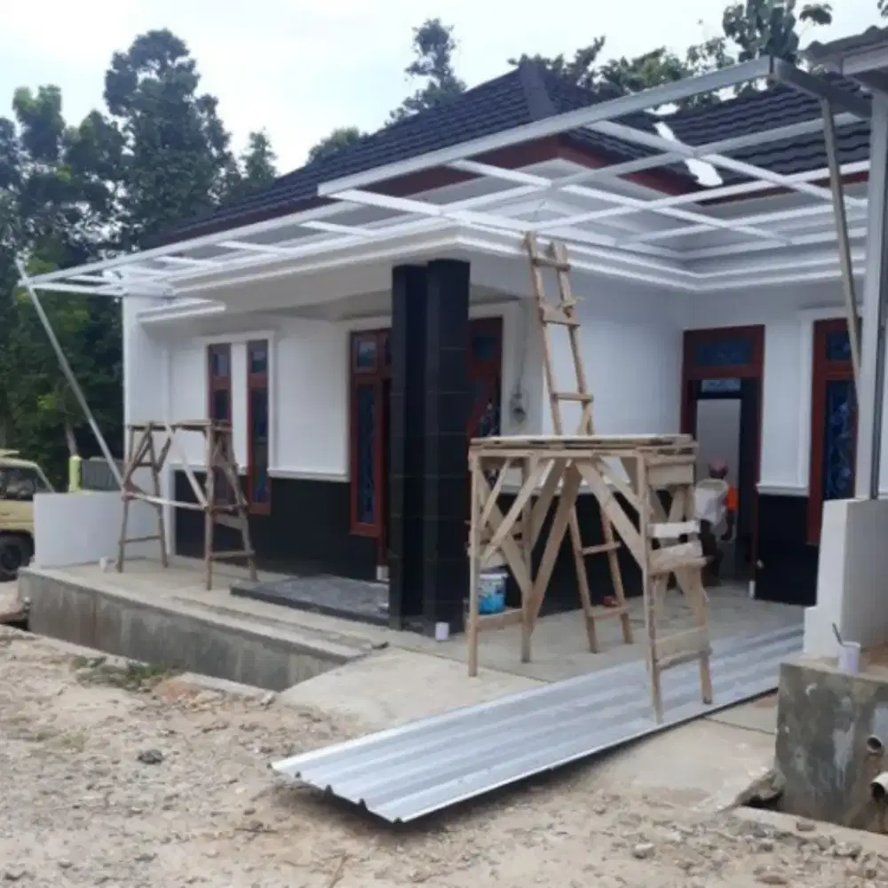 Kanopi baja ringan iyup iyup teras rumah terpasang