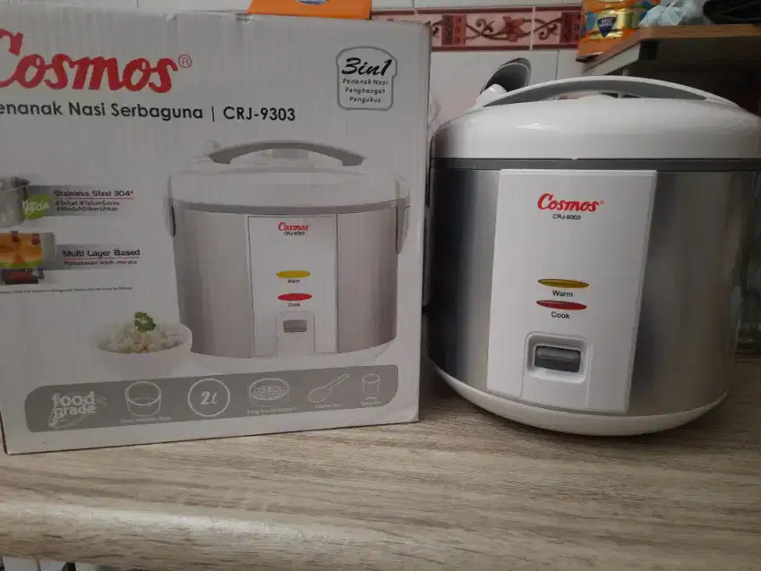 Rice cooker / magic com cosmos stailess 2 Liter