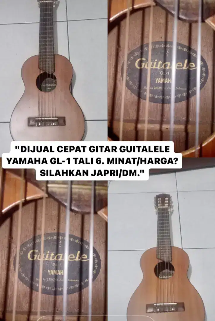 DIJUAL CEPAT GITAR GUITALELE GL-1 YAMAHA TALI 6.