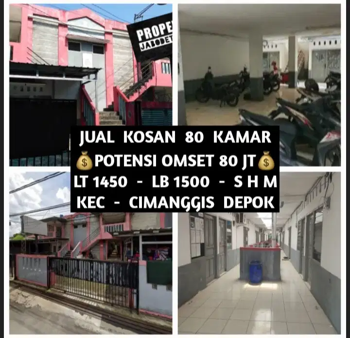 JUAL KOS KOST KOSAN KOSTAN 80 KAMAR DI CIMANGGIS DEPOK