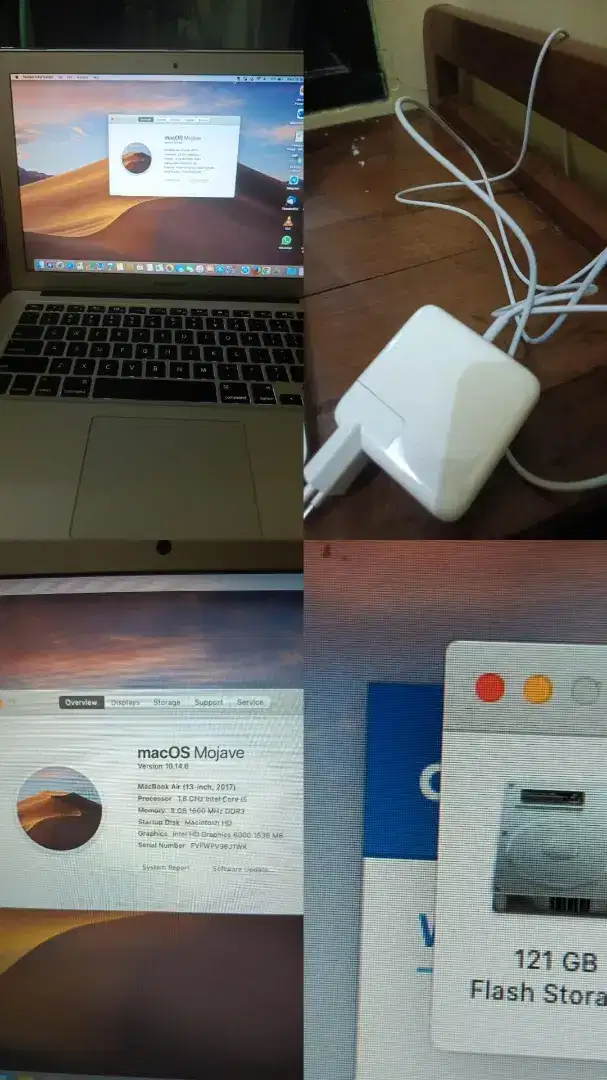 Dijual 
Macbook Air 2017 (Second)
Ram 8 gb
Storage 121 gb