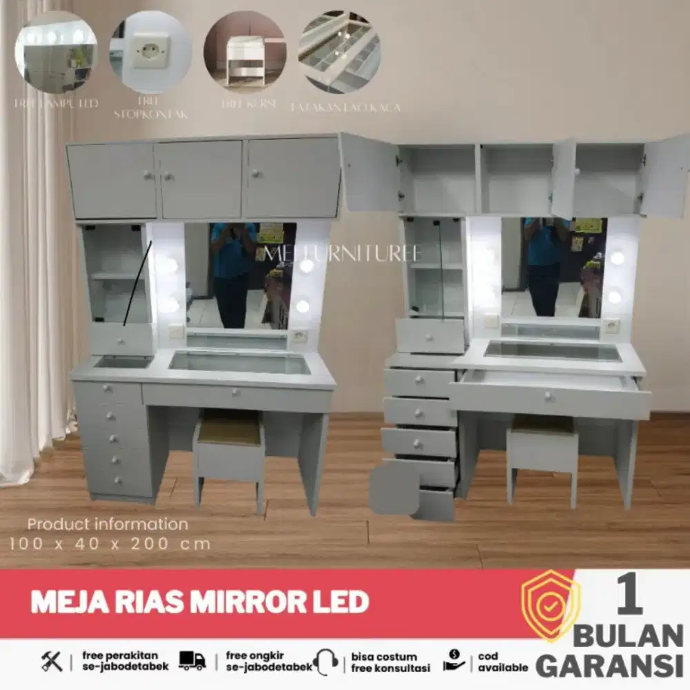 Meja Rias Lampu LED Minimalis