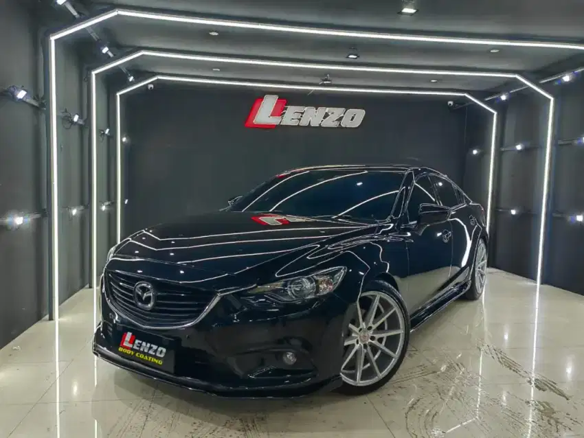 Km59rb Sunroof Mazda 6 sedan hitam 2014 Lenzo mobil