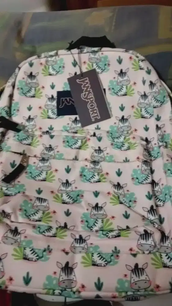 Tas Jansport zebra pink preloved