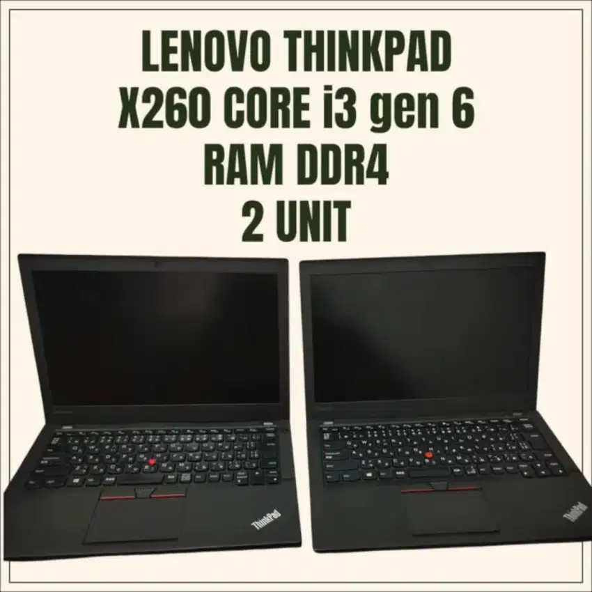 LENOVO THINKPAD X260 CORE i3 gen 6 RAM DDR 4 2 UNIT BORONGAN NORMAL