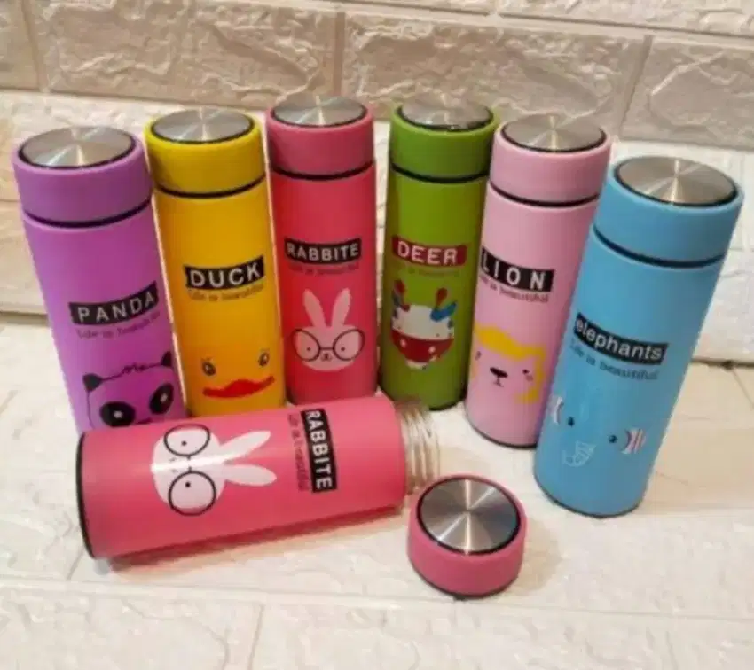 Botol minum kaca animal lucu