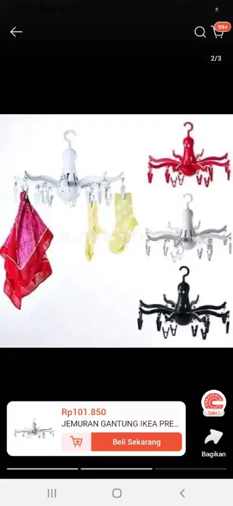 Gantungan gurita ikea