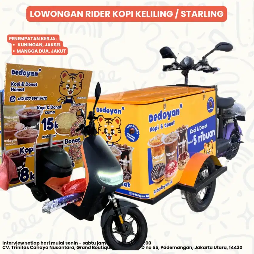 Dicari Rider Kopi Keliling / Starling Dedoyan