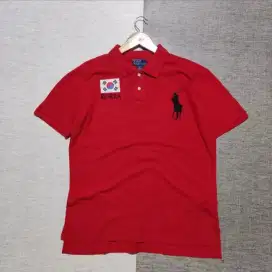 Kaos kerah polo ralph lauren korea colour black big logo Size XL Fit M