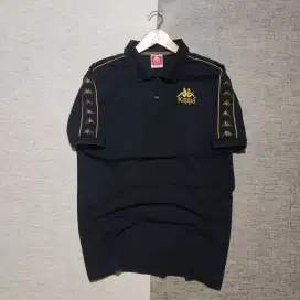 Kaos polo shirt kappa sport wear speel out black gold Size XXL Fit XL