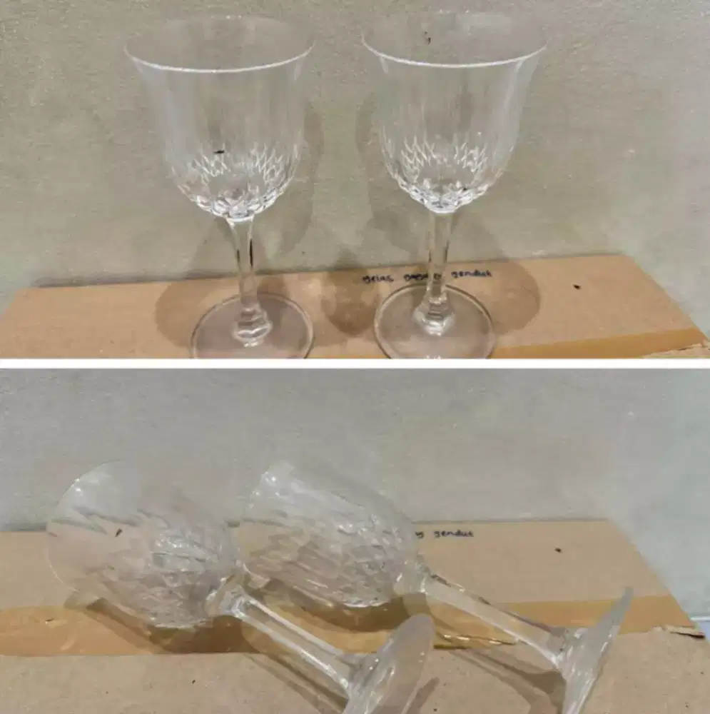 Gelas Kristal Cantik 2 Pcs