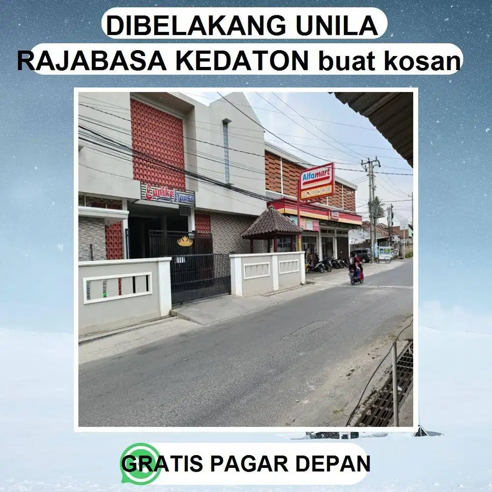 TANAH BELAKANG KAMPUS UNILA RAJABASA KEDATON DJUAL MURAH BISA DCICIL
