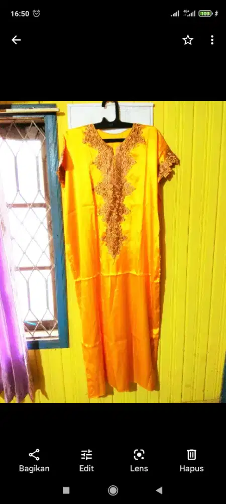 Kaftan panjang lengan pendek