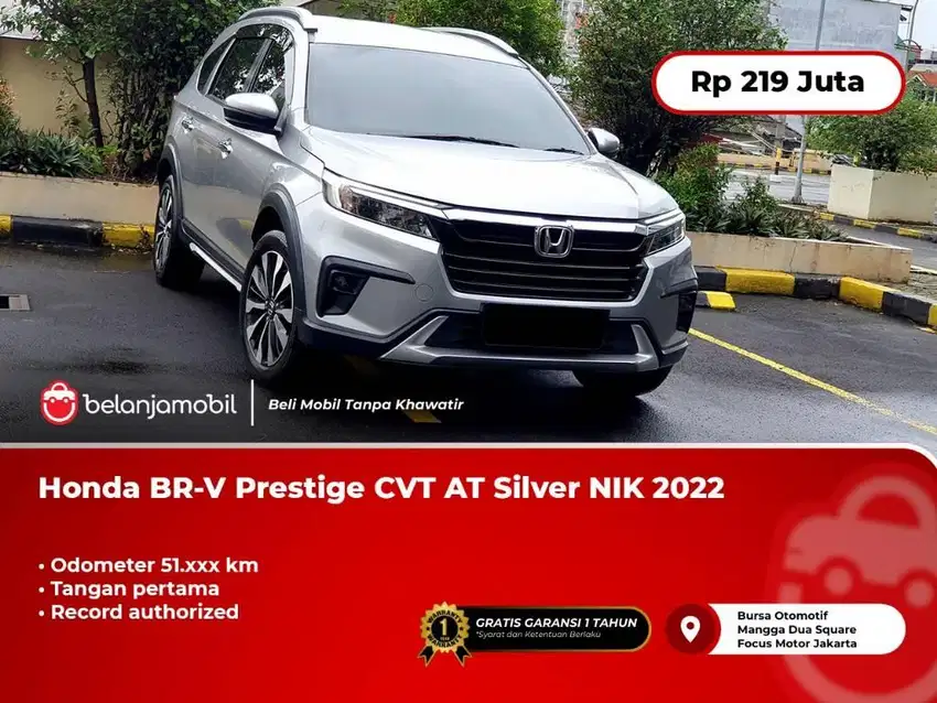 TERMURAH !!! HONDA BRV PRESTIGE NON SENSING 2022 / 2023 SILVER