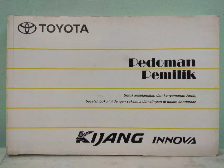 Buku Petunjuk / Buku Pedoman Buat Toyota Kijang Innova/Inova Cuma 275K