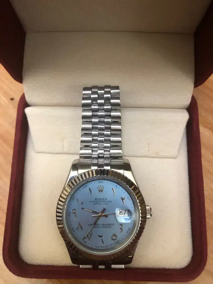 Rolex datejust blue arabic
