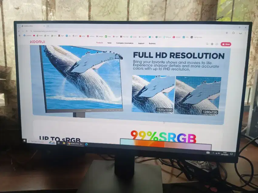 Monitor koorui 27inc 100Hz IPS baru pakai sebulanan