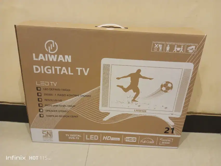 Tv digital led 21 inch. Gambar super HD bening dijamin, VGA HDMI USB