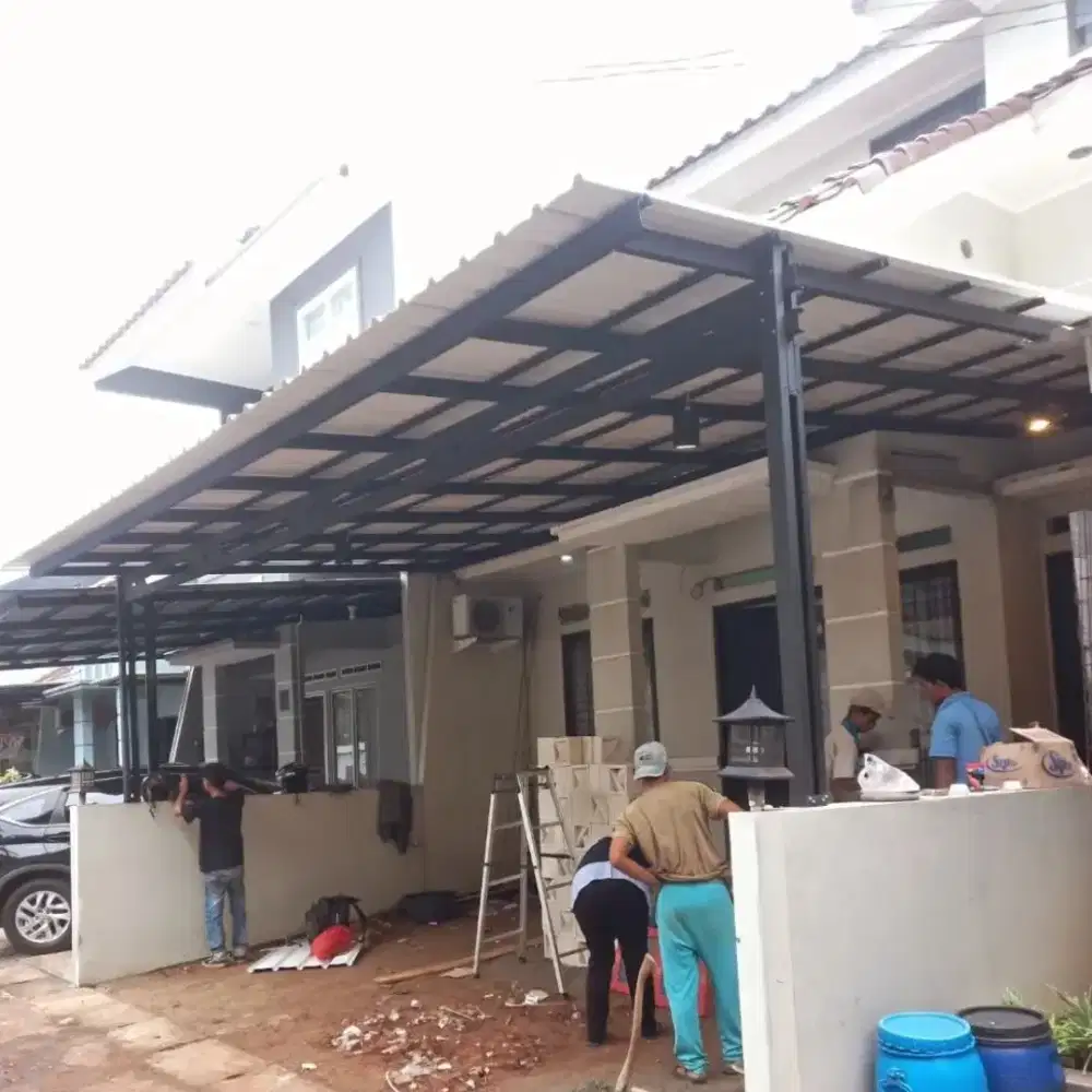 Kanopi baja ringan atap alderon minimalis