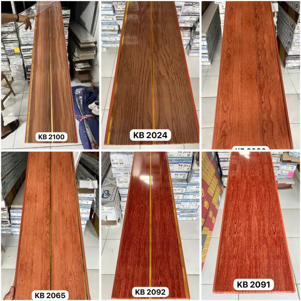 Plafon Pvc serat kayu minimalis